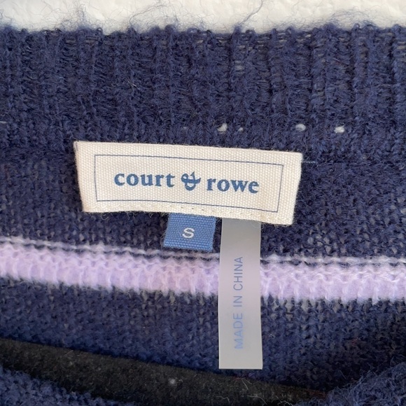 Court & Roe navy red stripped pullover sweater S - Picture 4 of 6